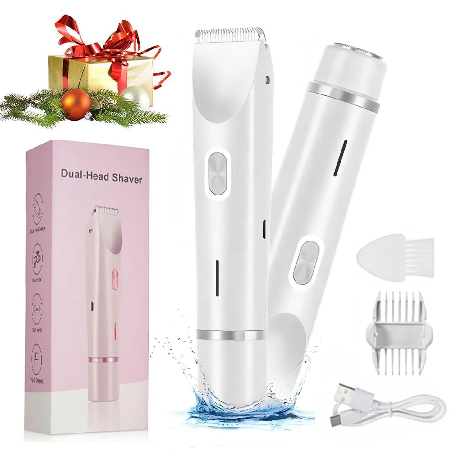Electric women's hair removal device, rechargeable, wet and dry dual-use, face and body shaver