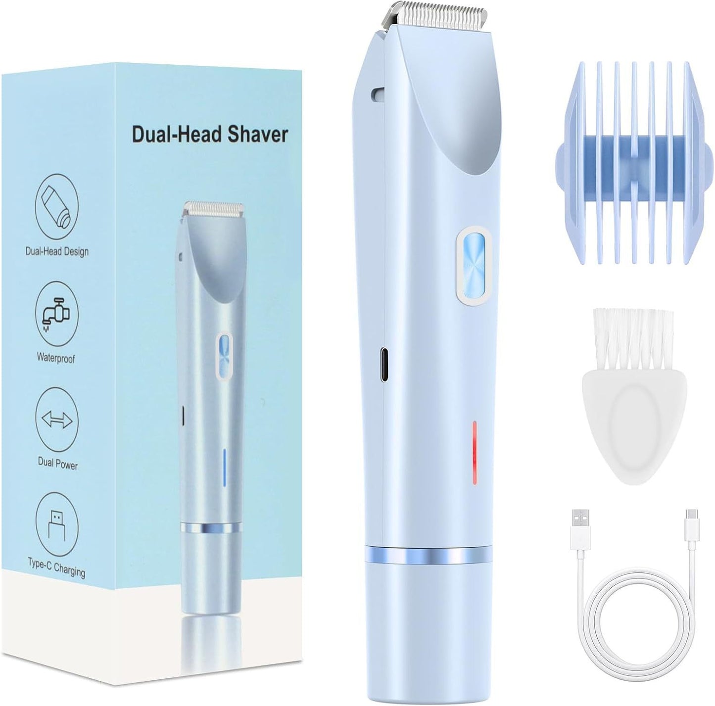 Electric women's hair removal device, rechargeable, wet and dry dual-use, face and body shaver