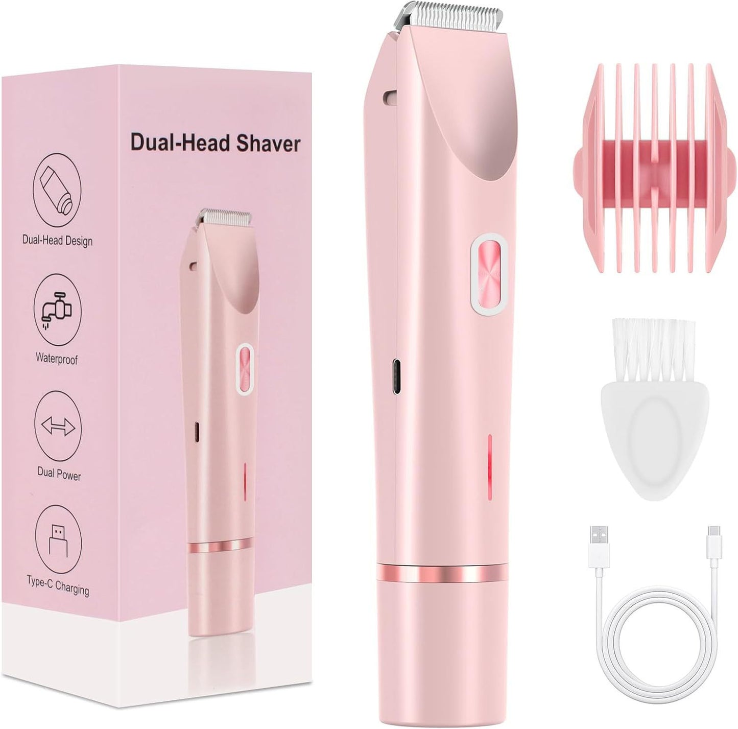 Electric women's hair removal device, rechargeable, wet and dry dual-use, face and body shaver