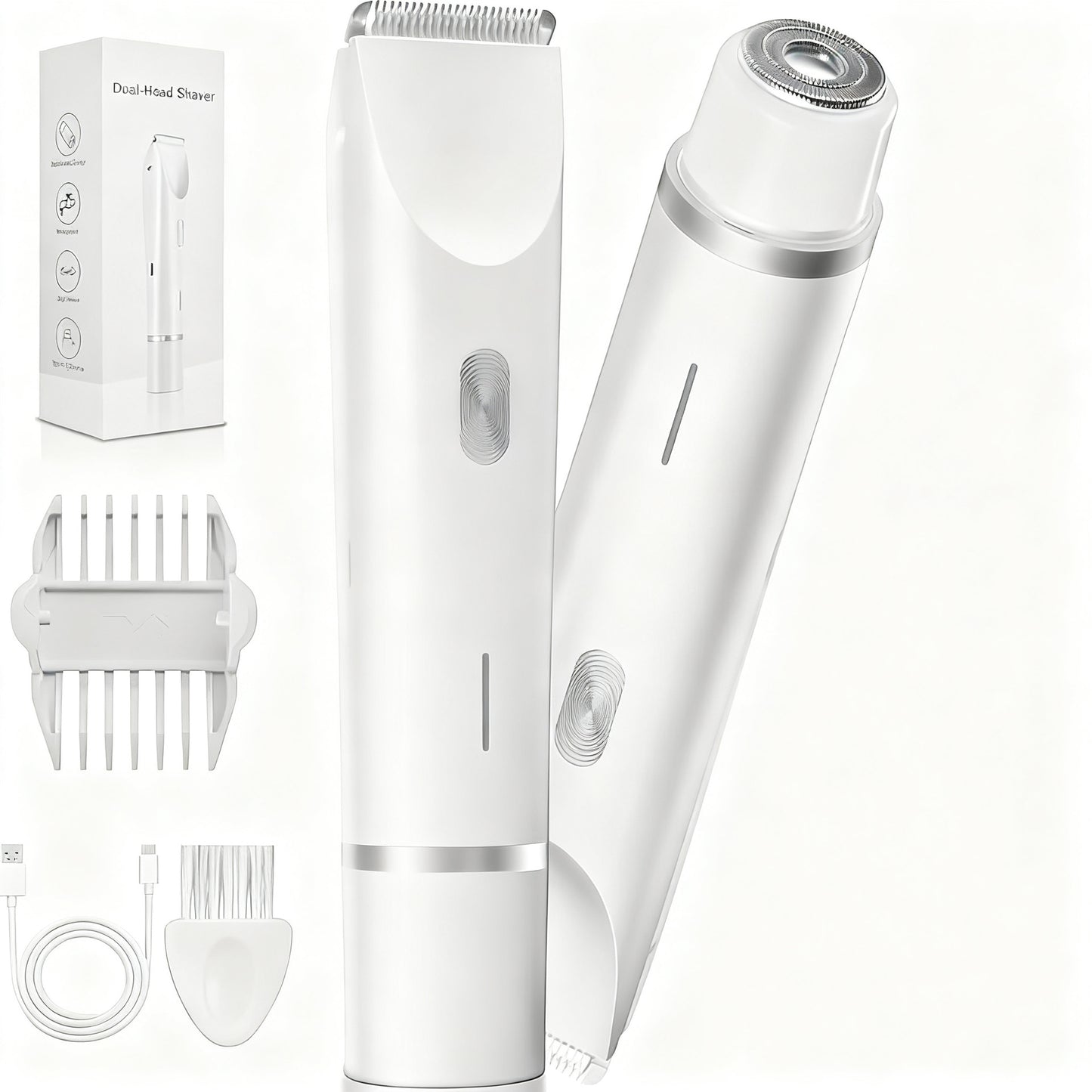 Electric women's hair removal device, rechargeable, wet and dry dual-use, face and body shaver